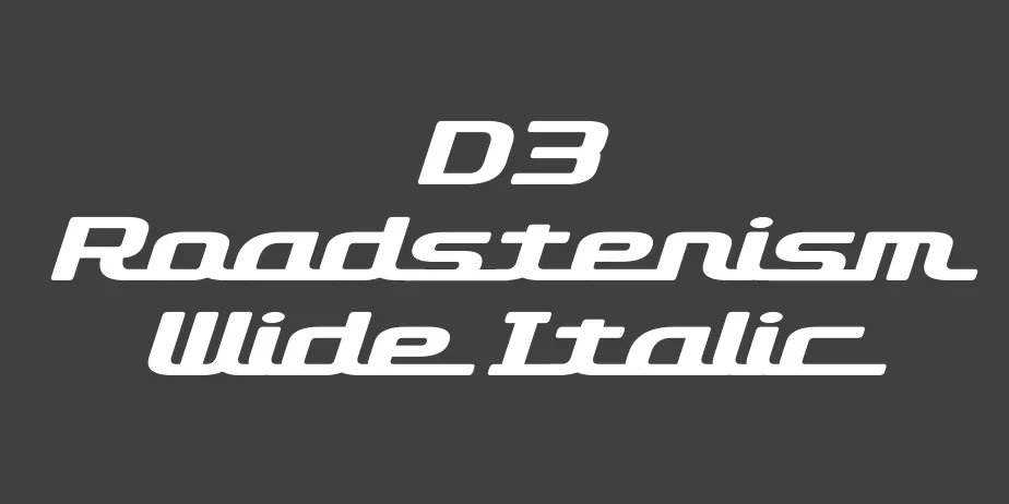 Fonte D3 Roadsterism Wide Italic