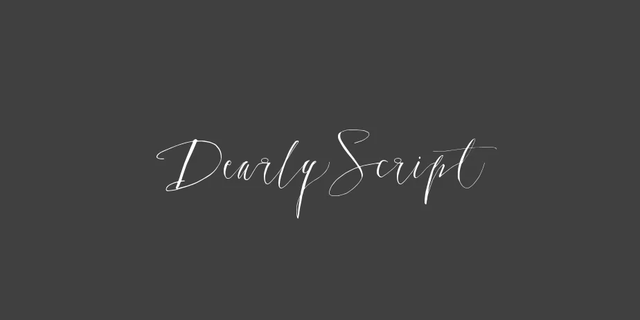 Fonte DearlyScript