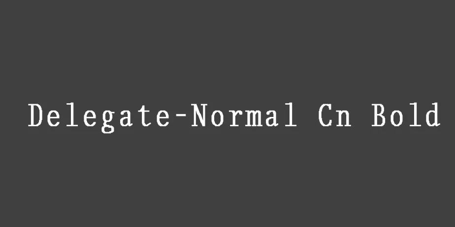 Fonte Delegate-Normal Cn Bold