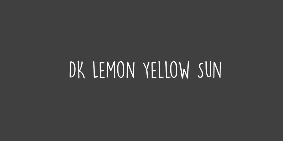 Fonte DK Lemon Yellow Sun