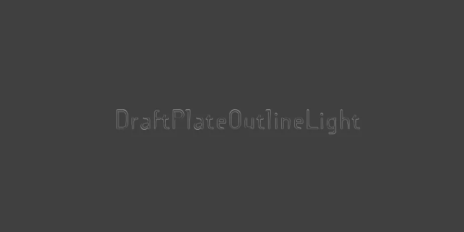 Fonte DraftPlateOutlineLight