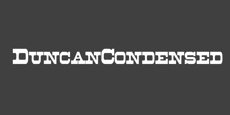 Fonte DuncanCondensed