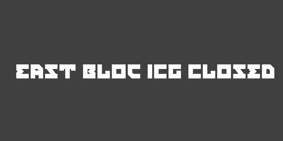 Fonte East Bloc ICG Closed