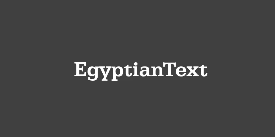 Fonte EgyptianText