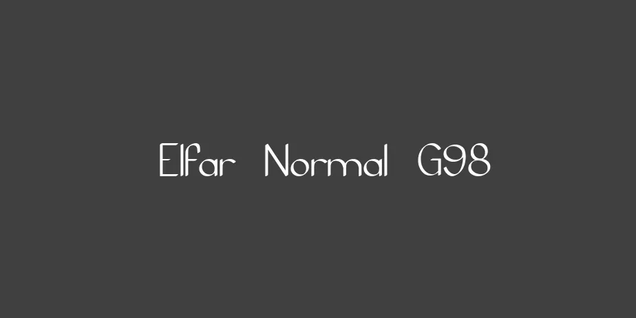 Fonte Elfar Normal G98