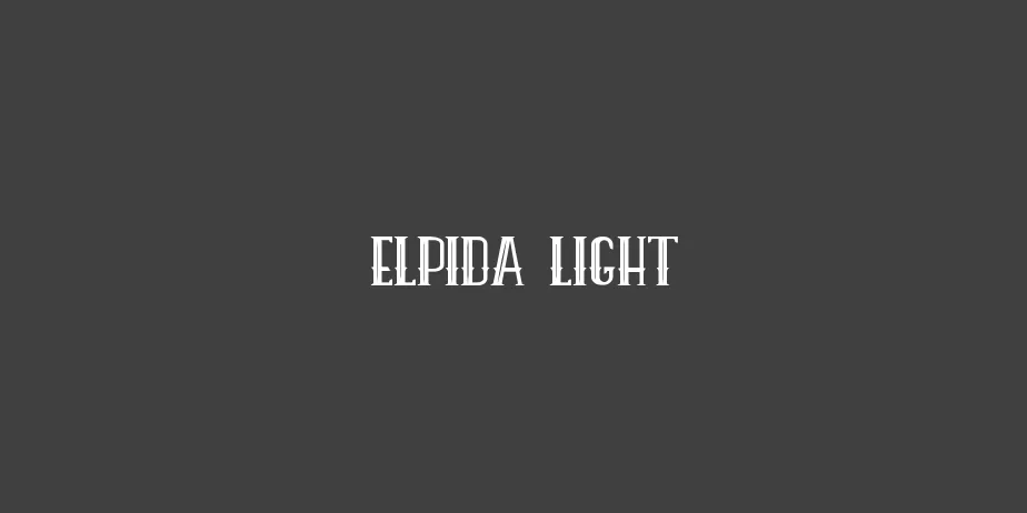 Fonte ELPIDA LIGHT