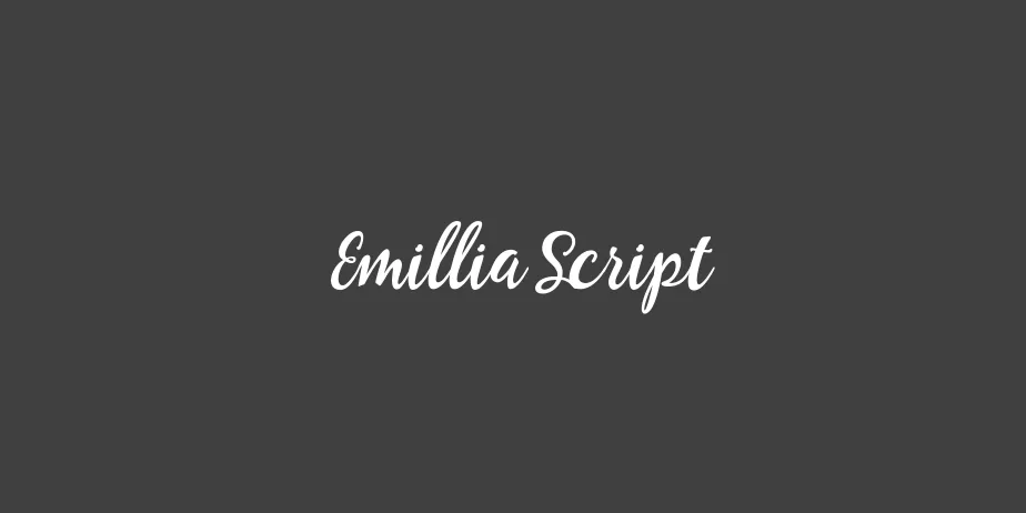 Fonte Emillia Script