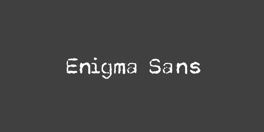 Fonte Enigma Sans