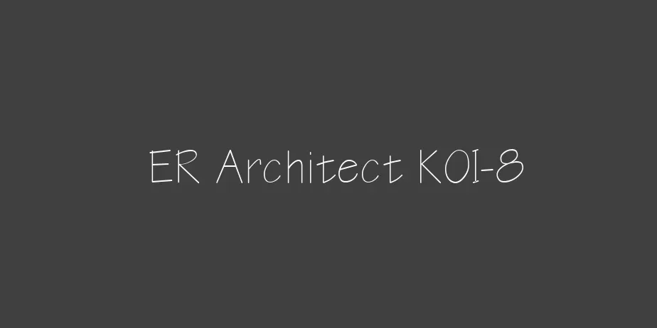 Fonte ER Architect KOI-8