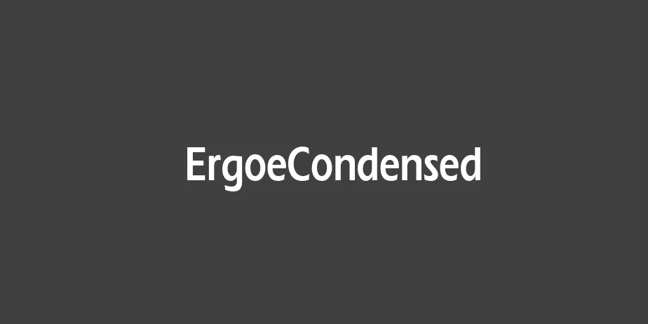 Fonte ErgoeCondensed