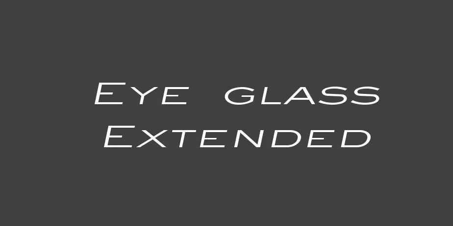 Fonte Eye glass Extended