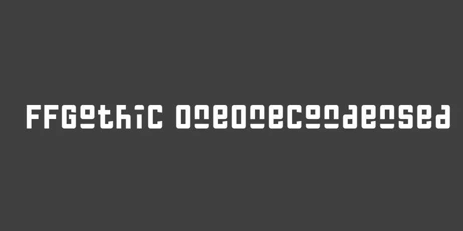 Fonte FFGothic OneOneCondensed