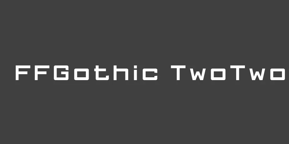 Fonte FFGothic TwoTwo