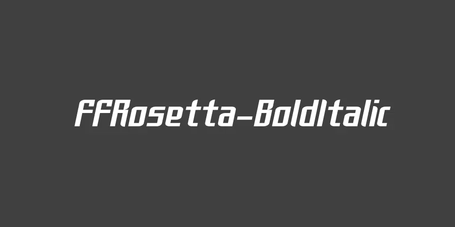 Fonte FFRosetta-BoldItalic