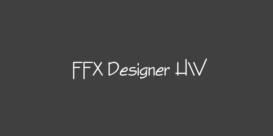 Fonte FFX Designer HW