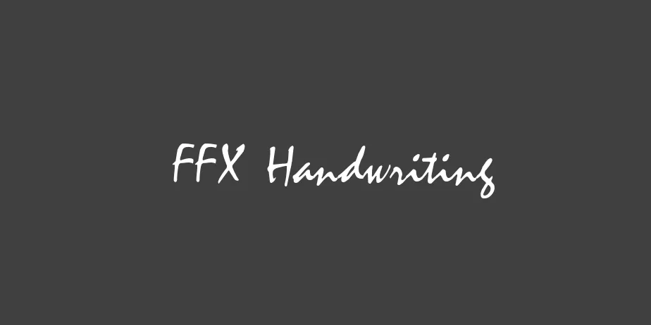 Fonte FFX Handwriting