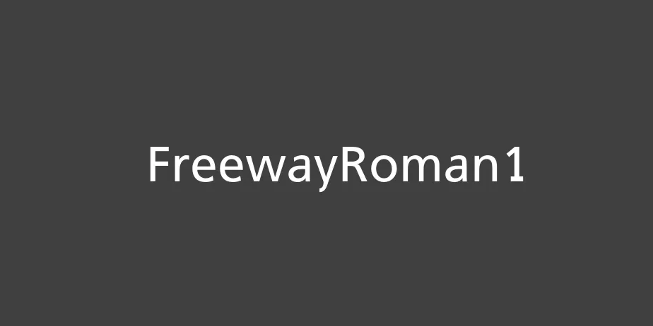 Fonte FreewayRoman1