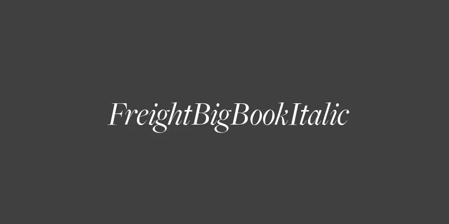 Fonte FreightBigBookItalic