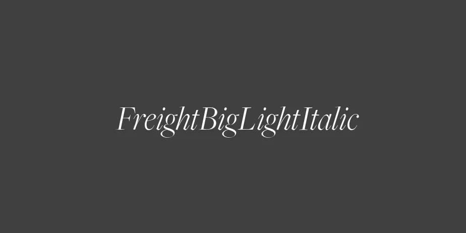 Fonte FreightBigLightItalic