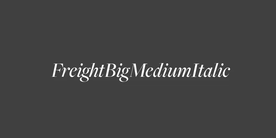 Fonte FreightBigMediumItalic