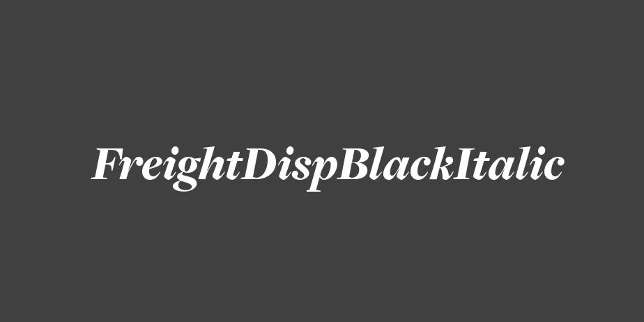 Fonte FreightDispBlackItalic