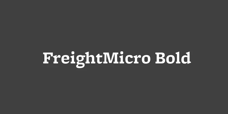 Fonte FreightMicro Bold