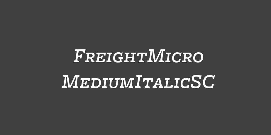 Fonte FreightMicro MediumItalicSC