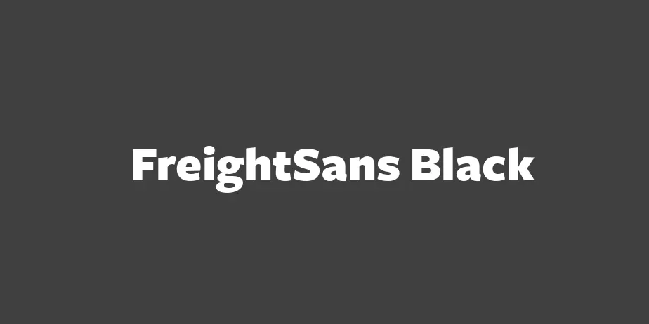 Fonte FreightSans Black