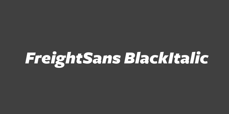 Fonte FreightSans BlackItalic