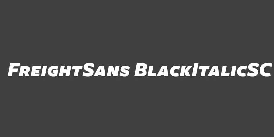 Fonte FreightSans BlackItalicSC