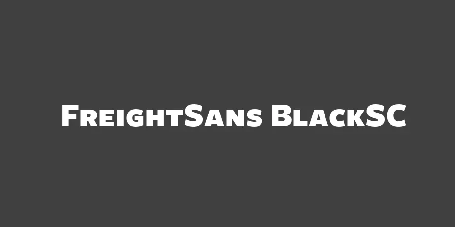 Fonte FreightSans BlackSC