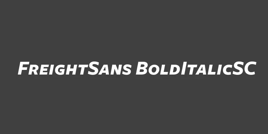 Fonte FreightSans BoldItalicSC