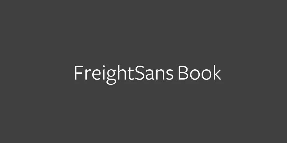 Fonte FreightSans Book