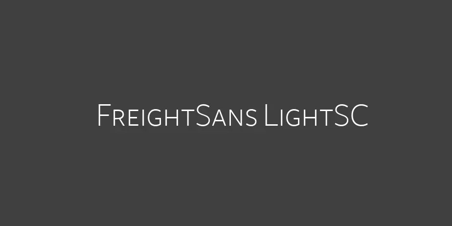 Fonte FreightSans LightSC