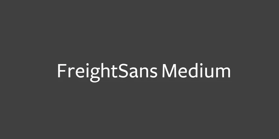 Fonte FreightSans Medium