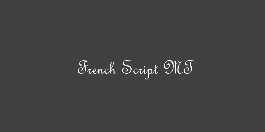 Fonte French Script MT