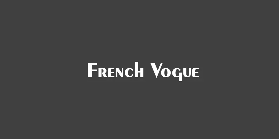 Fonte French Vogue