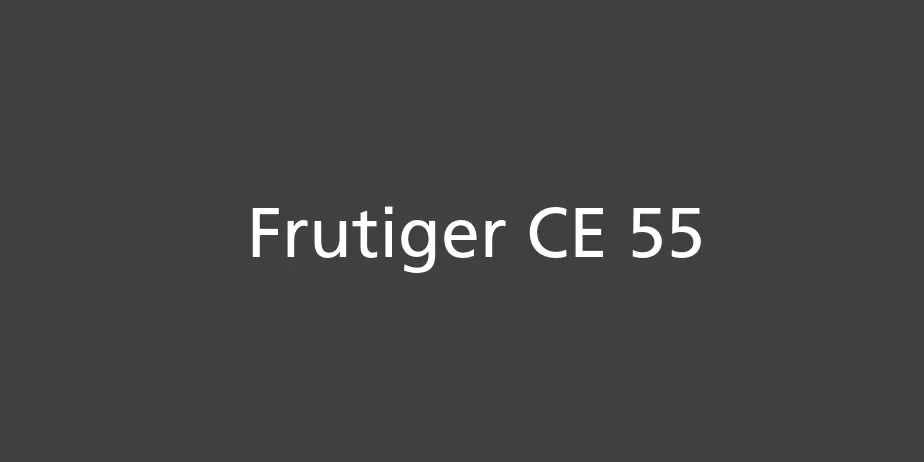 Fonte Frutiger CE 55