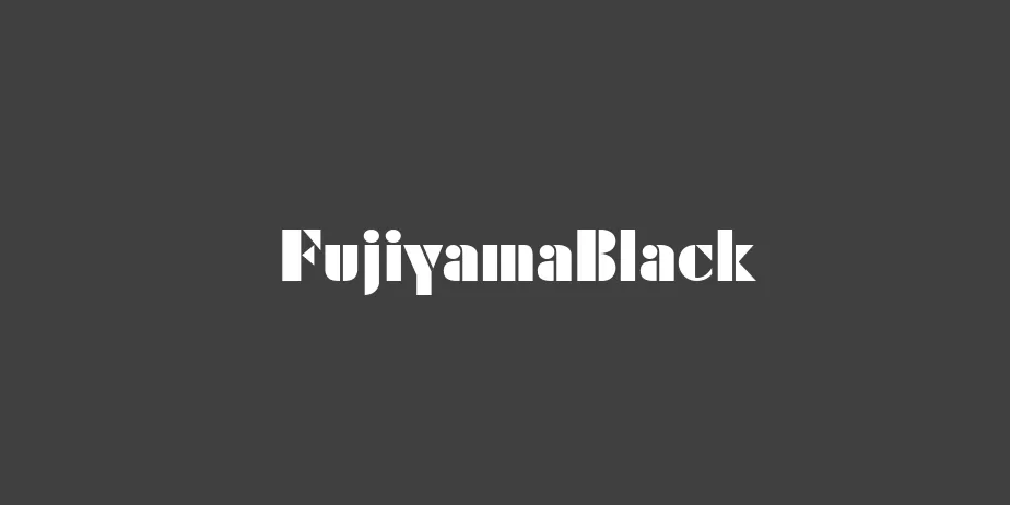 Fonte FujiyamaBlack