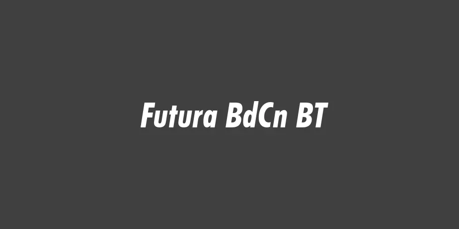 Fonte Futura BdCn BT