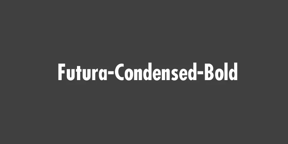 Fonte Futura-Condensed-Bold