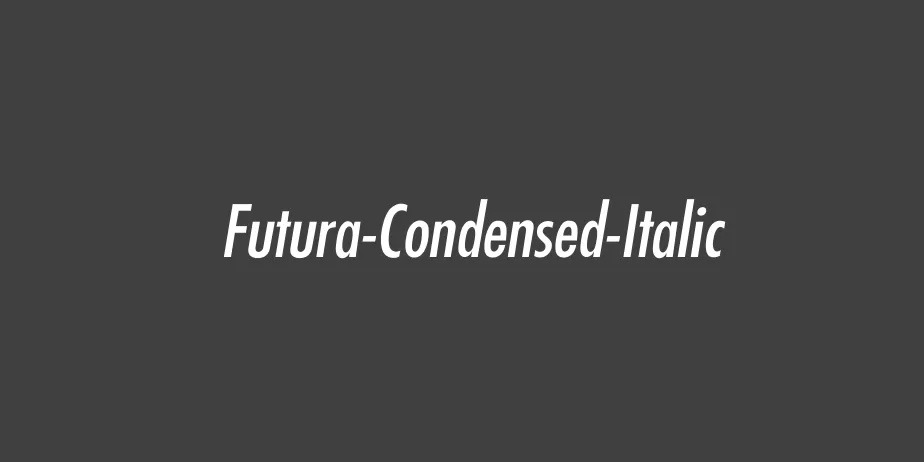 Fonte Futura-Condensed-Italic