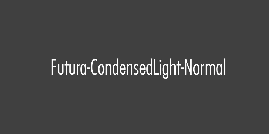 Fonte Futura-CondensedLight-Normal