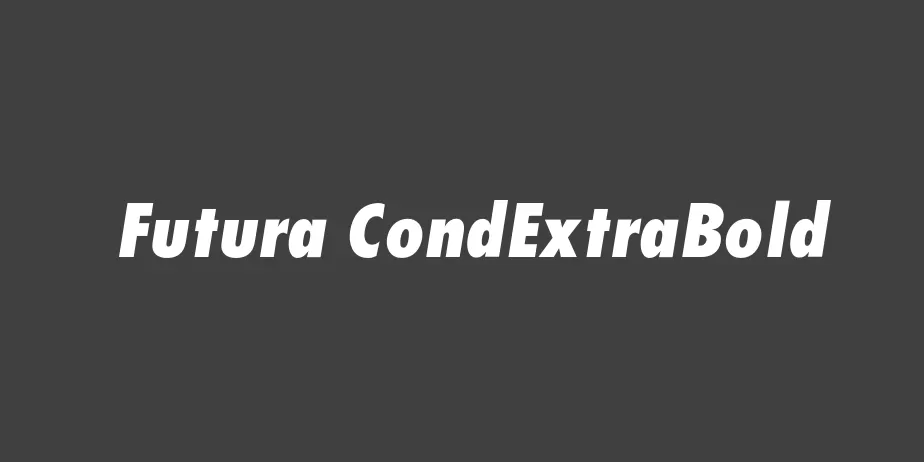 Fonte Futura CondExtraBold