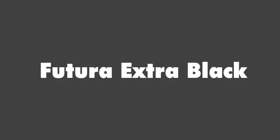 Fonte Futura Extra Black