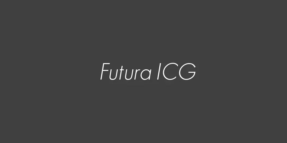 Fonte Futura ICG