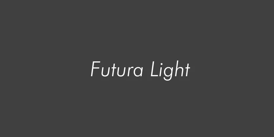 Fonte Futura Light