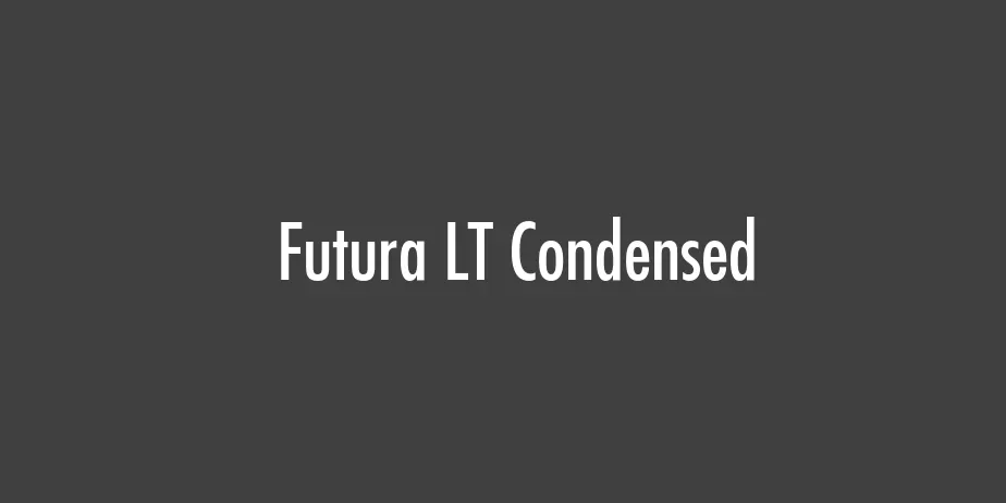 Fonte Futura LT Condensed