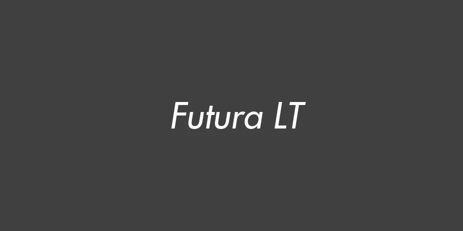 Fonte Futura LT