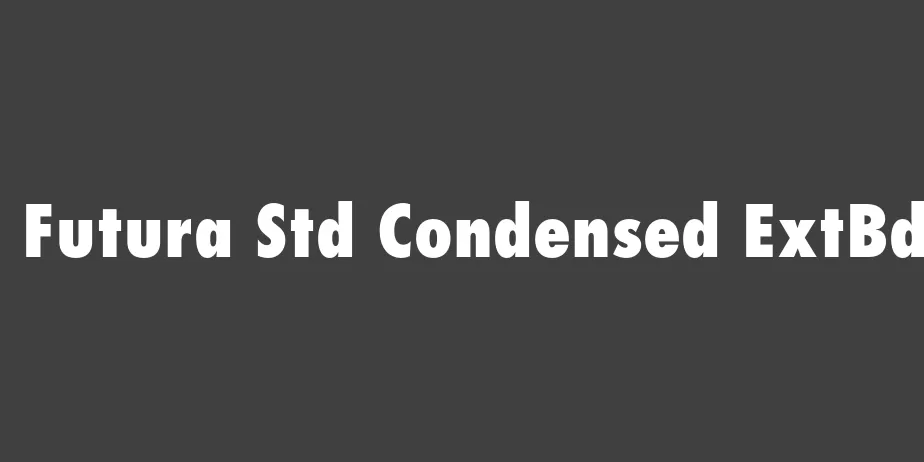 Fonte Futura Std Condensed ExtBd